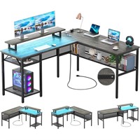 N5228  Homieasy L-Shaped Gaming Desk, 55 Inch, Bla
