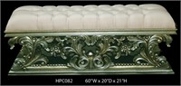 Platina Grand Carved Bench