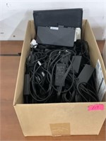 2 boxes computer cords and msc