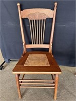Golden Oak Chair with Cane Seating