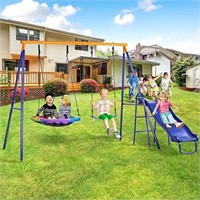 Swing Set for Backyard with Kids Slide