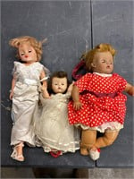 Group of antique dolls