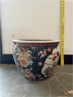 Vintage Asian Hand Painted Planter