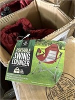 MM portable swing lounger red