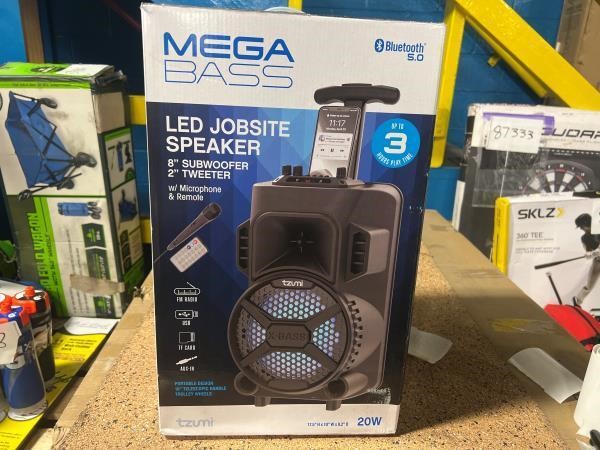 MegaBass LED Jobsite Speaker 8" Subwoofer
