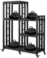 YUELAN Storage Shelf Baker Rack with Wheels - Adju