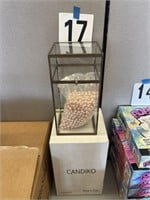 CANDIKO MAKEUP BEADS W/ DECORATIVE GLASS BOX