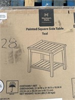 Black hardwood side table
