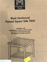 Black hardwood side table