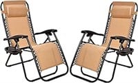 2-Pk Elevon Zero Gravity Chair, Adjustable Folding
