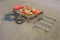 (4) Electrical Cords W/ Reels,(2) Air Hoses,Safety