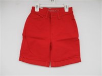 Parasuco Women's 4 Mid Rise Short, Red 4