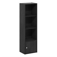 N5108  Furinno Luder 4-Tier Shelf Bookcase, Blackw