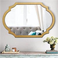Autdot Gold Mirrors for Wall, 36''X24'' Large Arch