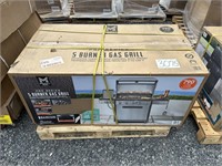 Pro series 5 burner gas grill