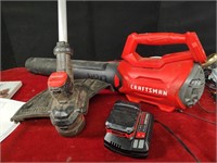 Craftsman Leaf Blower & Weed eater w/ Battery &