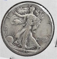 1945-O Walking Liberty Half Dollar Coin 90% Silver