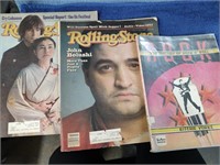 3 Vintage 1970 & 1980 Magazines - Rolling Stone &