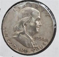 1950 Franklin Half Dollar Coin  90% Silver