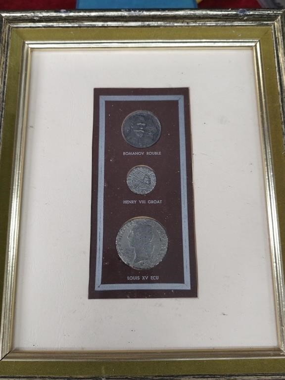 Framed Roman Coins