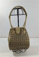 Vintage Gold And Silver Tone Hand Bag