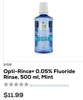 Opti-Rince+ 0.05% Fluoride Rinse, 500 ml, Mint
