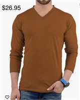 Sz M Mens Plain Long Sleeve T-Shirt - Soft