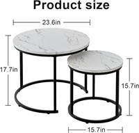 Marble Nesting Tables Set