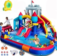W593  Inflatable Water Slide, 11-in-1 Bounce House