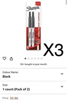 X3 Sharpie RETRACTABLE Marker Permanent,