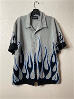 Flame Button Up Shirt