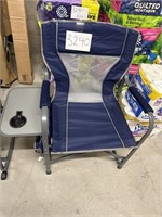 Blue outdoor folding chair & table