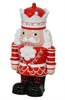 Red and White Nutcracker with LED lights