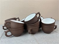 Lot of 13 Vintage Oriental Brown Teacups