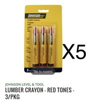 X5 LUMBER CRAYON - RED TONES - 3/PKG - Lumber