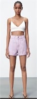 Sz 8 Mom Fit Zara Lilac Denim Shorts