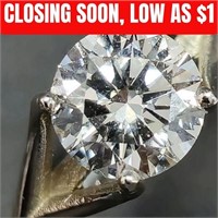 $6510 14K  3.68G, 1.60Ct Lab Diamond Ring