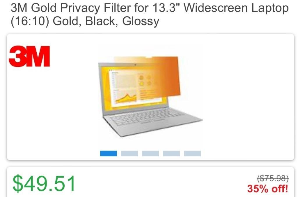 3M™ Gold Privacy Filters boast nearly a 20%