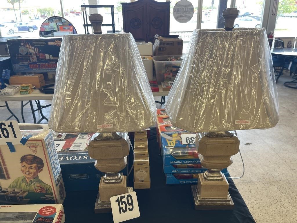 PAIR OF 29" TALL LAMPS W/ SHADES