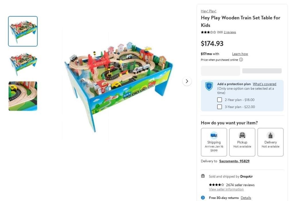 N5292  Play Train Set Table for Kids