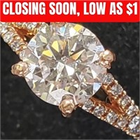 $5570 14K  Labdiamonds(1.24Ct) Weight2.87 Gm Ring