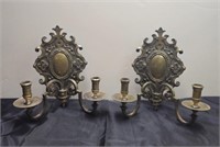 Baques Bronze Wall Mount Candle Holders