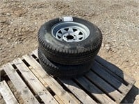 LT 205/75R14 Trailer Tires On Rims