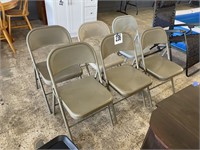 LOT OF 6 METAL FOLDING CHAIRS
