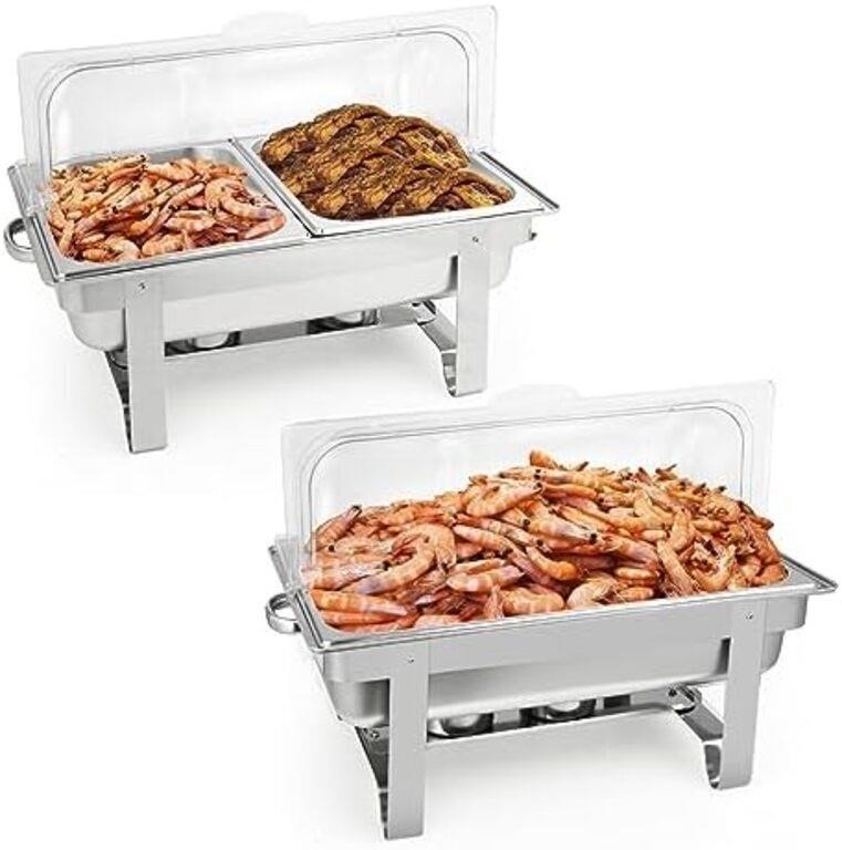 Restlrious Chafing Dish Buffet Set with Roll Top P