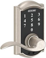 Schlage Touch Camelot Lock with Accent Lever (Sati