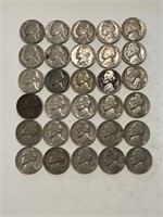 (30) Jefferson Nickels (Various Years)
