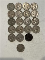 (19) Jefferson Nickels (Various Years) & (1)