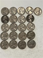 (21) Jefferson Nickels (Various Years)
