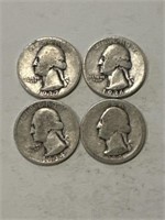 Silver Quarters:  1934,1936,1937, Unknown